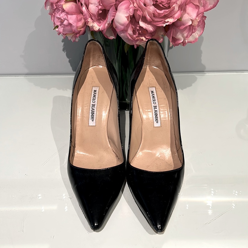 SOLD Manolo Blahnik - Black Patent Leather - Excellent Condition